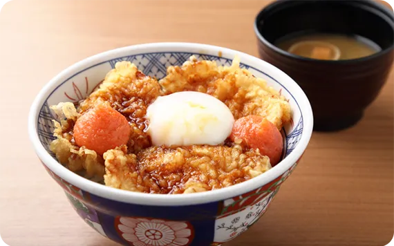 肥後の赤鶏 かしわ明太天丼